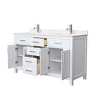 Beckett 60 Inch Double Bathroom Vanity in White - 5