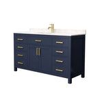 Beckett 60 Inch Single Bathroom Vanity in Dark Blue