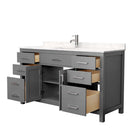 Beckett 60 Inch Single Bathroom Vanity in Dark Gray - 2