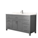 Beckett 60 Inch Single Bathroom Vanity in Dark Gray