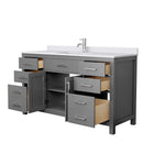 Beckett 60 Inch Single Bathroom Vanity in Dark Gray - 5