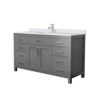 Beckett 60 Inch Single Bathroom Vanity in Dark Gray - 4