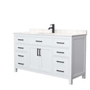 Beckett 60 Inch Single Bathroom Vanity in White - 7