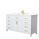 Beckett 60 Inch Single Bathroom Vanity in White