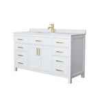 Beckett 60 Inch Single Bathroom Vanity in White - 10
