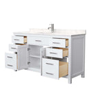 Beckett 60 Inch Single Bathroom Vanity in White - 5