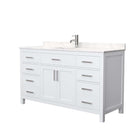 Beckett 60 Inch Single Bathroom Vanity in White - 4