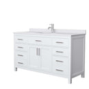 Beckett 60 Inch Single Bathroom Vanity in White - 13