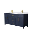 Beckett 66 Inch Double Bathroom Vanity in Dark Blue - 4