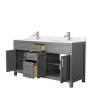 Beckett 66 Inch Double Bathroom Vanity in Dark Gray - 2