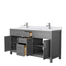 Beckett 66 Inch Double Bathroom Vanity in Dark Gray - 5