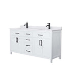 Beckett 66 Inch Double Bathroom Vanity in White - 16