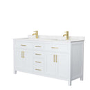 Beckett 66 Inch Double Bathroom Vanity in White