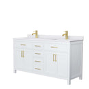 Beckett 66 Inch Double Bathroom Vanity in White - 10