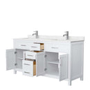 Beckett 66 Inch Double Bathroom Vanity in White - 5
