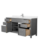 Beckett 66 Inch Single Bathroom Vanity in Dark Gray - 2