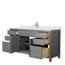 Beckett 66 Inch Single Bathroom Vanity in Dark Gray - 5