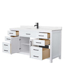 Beckett 66 Inch Single Bathroom Vanity in White - 8