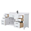 Beckett 66 Inch Single Bathroom Vanity in White - 17