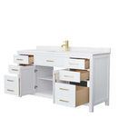 Beckett 66 Inch Single Bathroom Vanity in White - 2