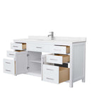 Beckett 66 Inch Single Bathroom Vanity in White - 5
