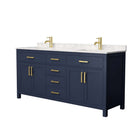 Beckett 72 Inch Double Bathroom Vanity in Dark Blue