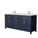 Beckett 72 Inch Double Bathroom Vanity in Dark Blue - 4