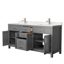 Beckett 72 Inch Double Bathroom Vanity in Dark Gray - 2