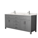 Beckett 72 Inch Double Bathroom Vanity in Dark Gray