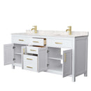 Beckett 72 Inch Double Bathroom Vanity in White - 2