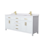 Beckett 72 Inch Double Bathroom Vanity in White - 10