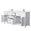Beckett 72 Inch Double Bathroom Vanity in White - 5