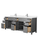 Beckett 84 Inch Double Bathroom Vanity in Dark Gray - 2