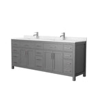 Beckett 84 Inch Double Bathroom Vanity in Dark Gray