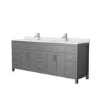 Beckett 84 Inch Double Bathroom Vanity in Dark Gray - 4