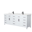 Beckett 84 Inch Double Bathroom Vanity in White - 7