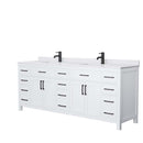 Beckett 84 Inch Double Bathroom Vanity in White - 16