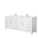 Beckett 84 Inch Double Bathroom Vanity in White