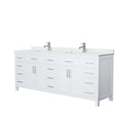 Beckett 84 Inch Double Bathroom Vanity in White - 4