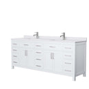 Beckett 84 Inch Double Bathroom Vanity in White - 13