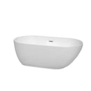 Melissa 60 Inch Freestanding Bathtub in White - 11