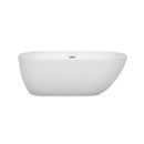 Melissa 60 Inch Freestanding Bathtub in White - 12
