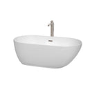 Melissa 60 Inch Freestanding Bathtub in White - 21