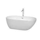 Melissa 60 Inch Freestanding Bathtub in White - 27