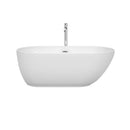 Melissa 60 Inch Freestanding Bathtub in White - 28