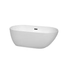 Melissa 60 Inch Freestanding Bathtub in White - 6