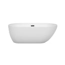 Melissa 60 Inch Freestanding Bathtub in White - 7