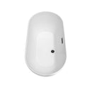 Melissa 60 Inch Freestanding Bathtub in White - 9