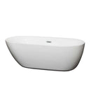 Melissa 65 Inch Freestanding Bathtub in White - 11