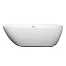 Melissa 65 Inch Freestanding Bathtub in White - 12